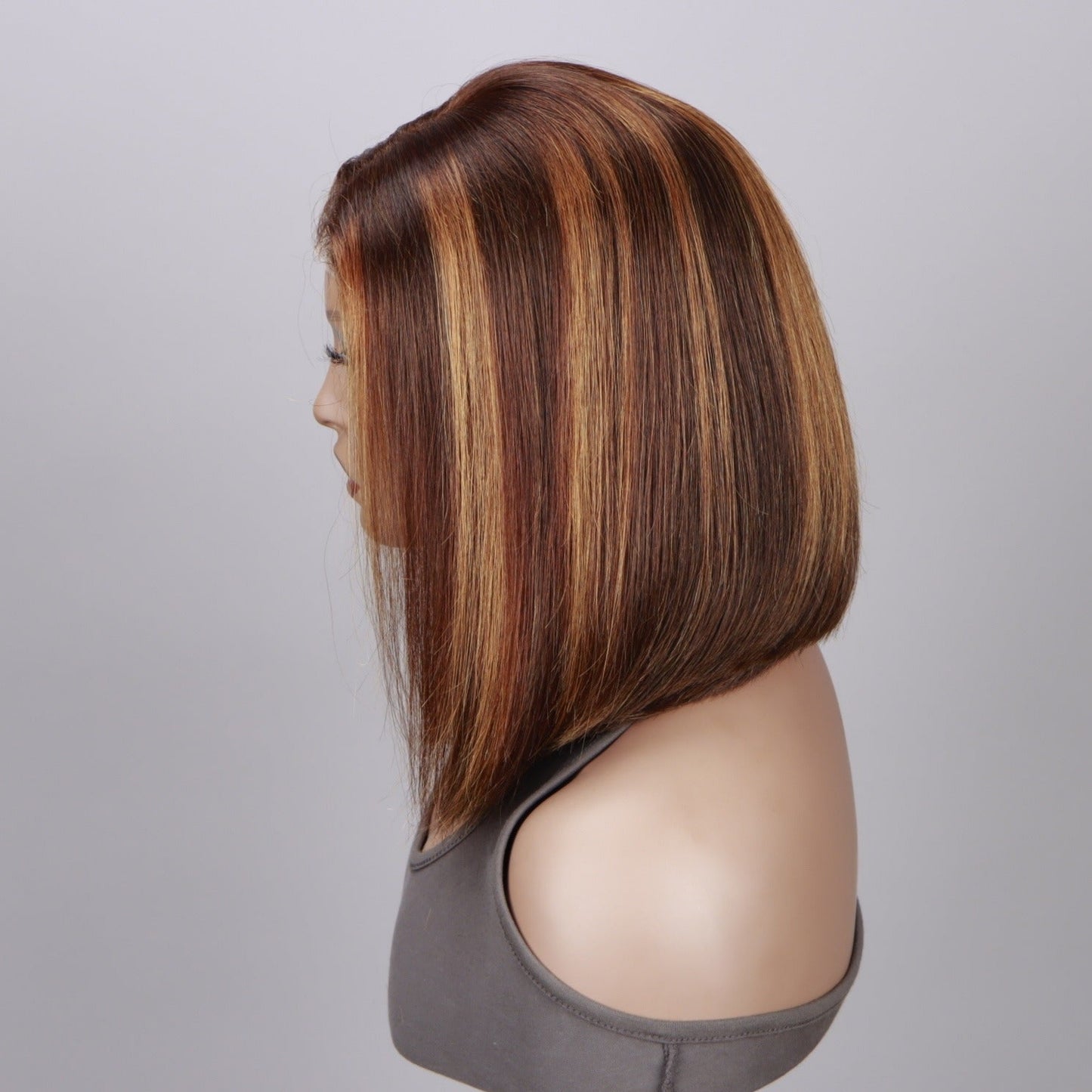 Classic Straight Bob 12" – Brown Ombre Glow